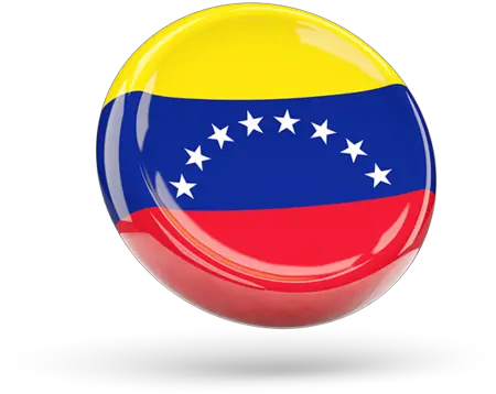  Venezuela National Country Flag Round Venezuela Flag Button Png Venezuela Flag Png