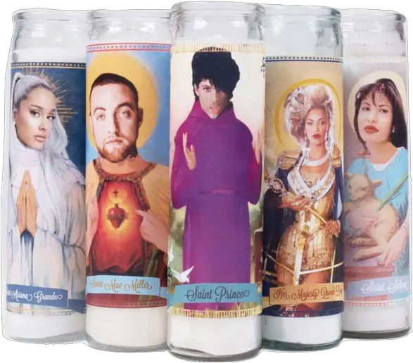  Pop Culture Saint Candles U2013 The Silver Room Cylinder Png Muhammad Ali Cultural Icon