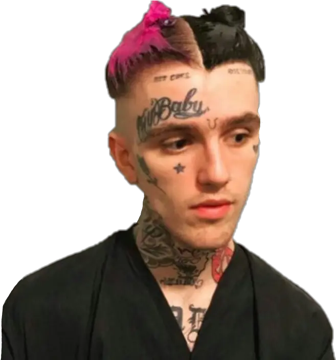  Peep Lilpeep Lil Soundclound Gbc Gothboiclique Lil Lil Peep 2017 Haircut Png Peep Png