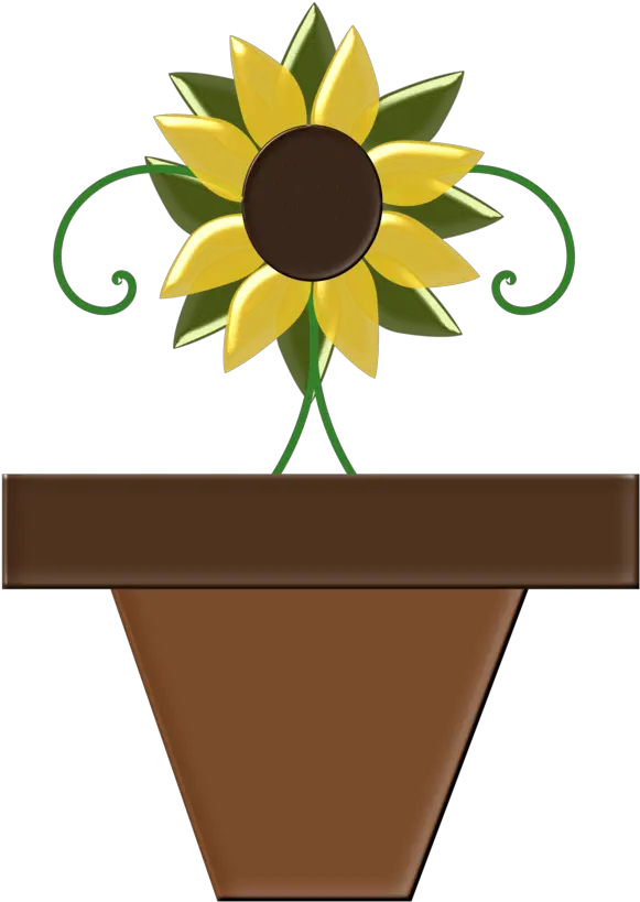  Plant Flower Sunflower Clipart Plant Clipart Nature Pot Bunha Animasi Png Sunflower Png Transparent