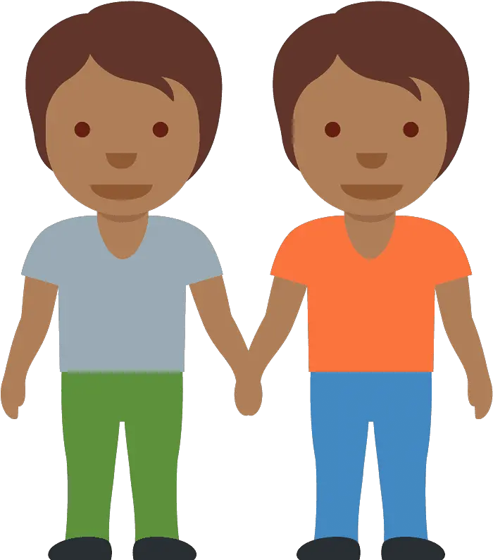  People Holding Hands Emoji Clipart Imagenes De Dos Personas Animadas Png Holding Hands Png