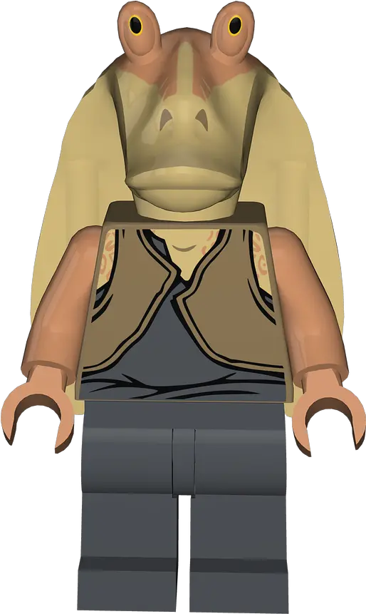  Lego Minifigure Sw0301 Jar Binks Fictional Character Png Jar Jar Binks Png