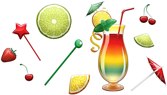  Fruit Cocktail Images Strawberry Png Lime Transparent Background