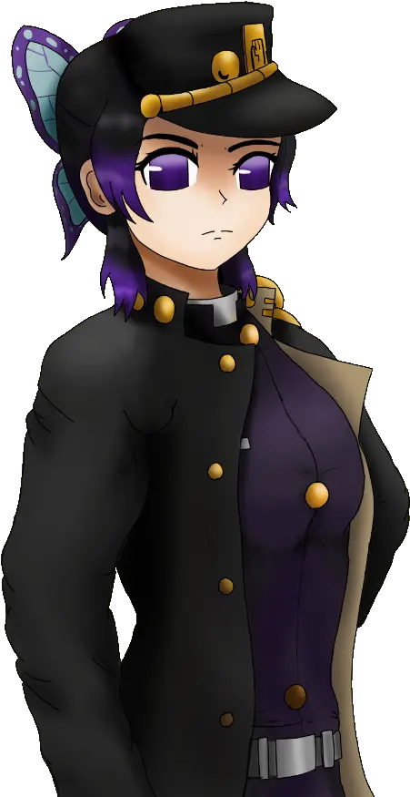  Drew Shinobu From Demon Slayer Wearing Jotarou0027s Outfit Shinobu Kocho And Jotaro Png Demon Slayer Png