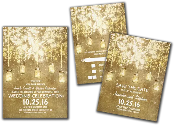  Sparkly Mason Jars Wedding Invites Mason Jar Light Png String Lights Png