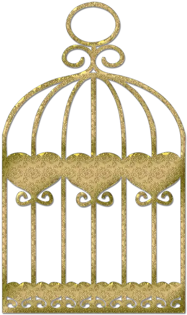  Bird Cage Outline Gold Embossed Free Image On Pixabay Jaula De Pajaro Png Bird Cage Png