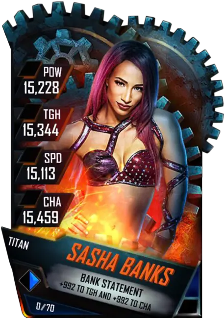  Sasha Banks Wwe Supercard Alexa Bliss Titan Png Sasha Banks Png