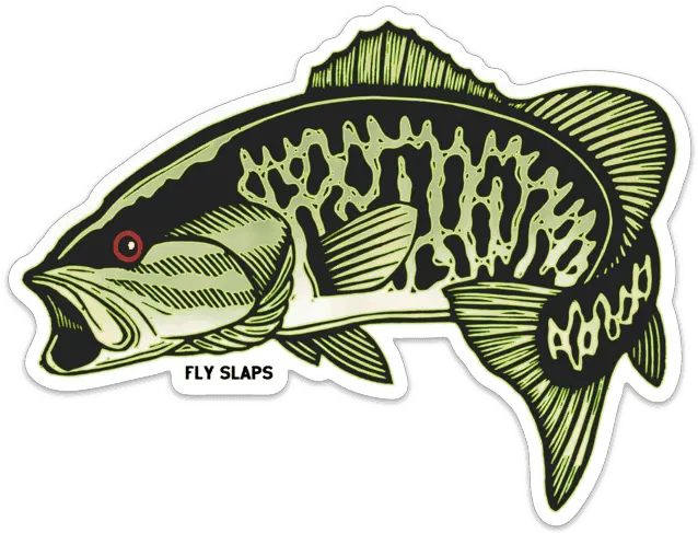  Fly Slaps Wandering Blue Lines Smallmouth Bass Sticker Smallmouth Bass Sticker Png Bass Fish Icon