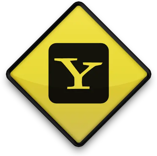  097746 Square Yahoo Logo 102869 Yellow Road Sign 128px Vvv Ameland Png Yahoo Logo Png