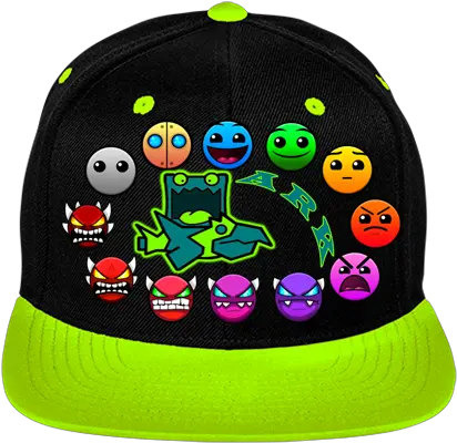  Geometry Dash Hat Classic Wool Snapback Grove Street Hat Png Geometry Dash Logos