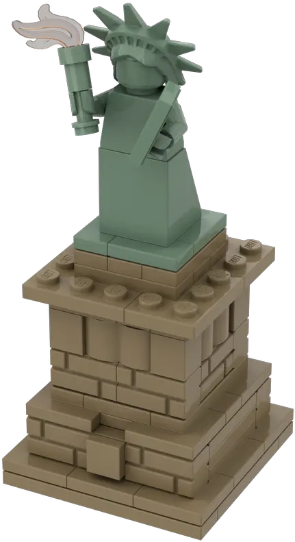  Lego Moc 26887 Lady Liberty Pedestal Collectible Lego Statue Of Liberty Instructions Png Statue Of Liberty Transparent