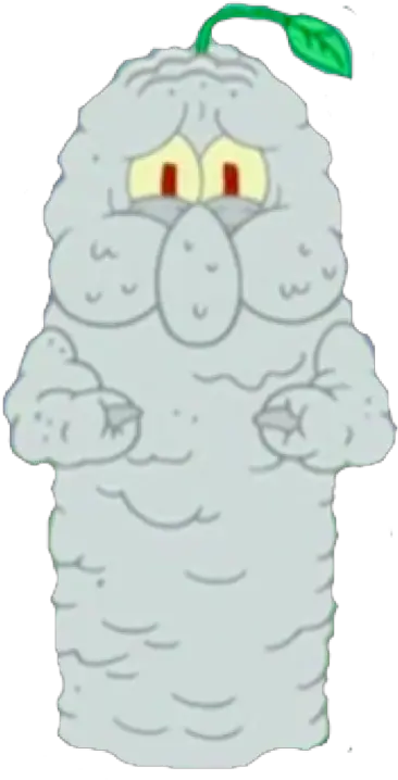  Download Hd Smelly Squidward With Leaf On Head Transparent Squidward With Gray Face Png Head Png