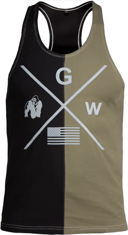  Sterling Stringer Tank Top Gorilla Wear Sterling Stringer Black Army Green Png Tank Top Png