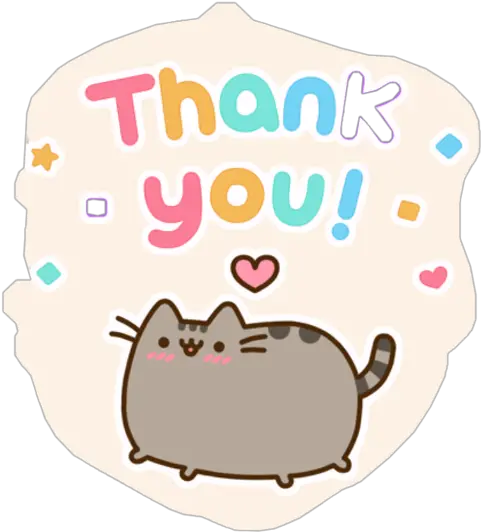  Download Thank You Sticker Challenge Pusheen Saying Pusheen Gif Thank You Png Pusheen Transparent Background