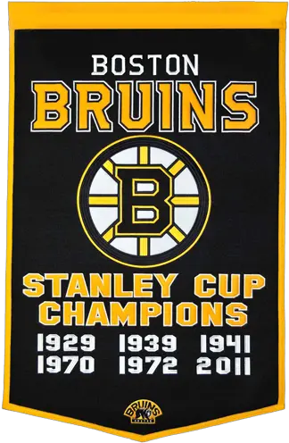  Boston Bruins Stanley Cup Championship Dynasty Banner With Hanging Rod Boston Bruins Png Stanley Cup Png