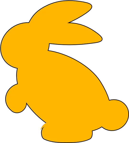  Cute Rabbit Clipart Yellow Bunny Silhouette Png Bunny Clipart Png