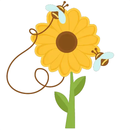  Download Bees Cute Sunflower Clipart Png Sunflowers Transparent