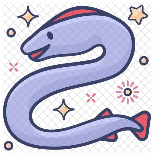  Eel Icon Of Colored Outline Style Vector Graphics Png Eel Png