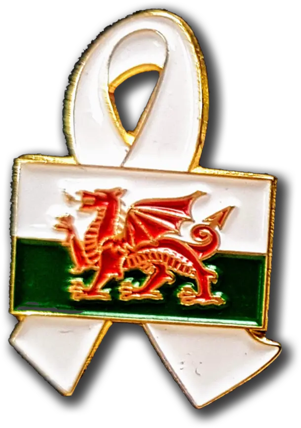  Welsh Flag Enamel Badge U2014 White Ribbon Uk Emblem Png Uk Flag Png