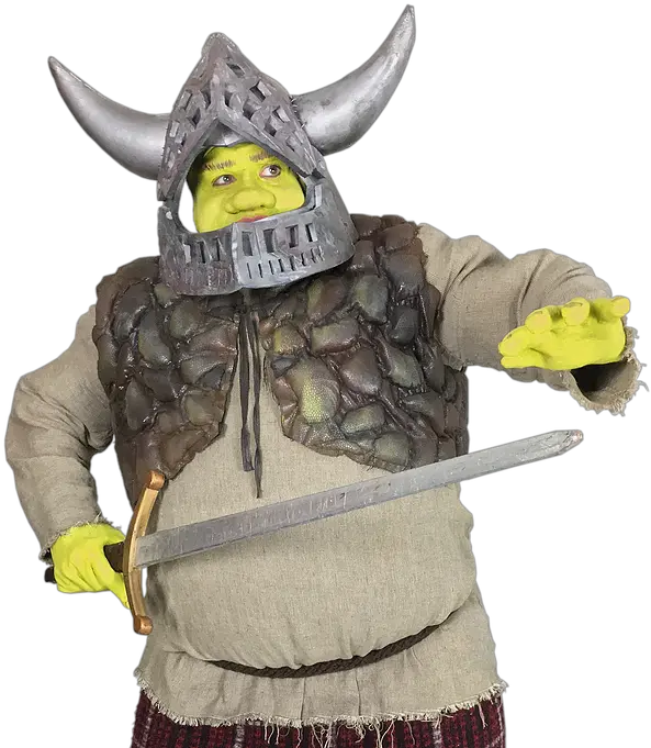  Charades Theatrical Costume Hire St Helens Shrek With Armor Png Shrek Head Png