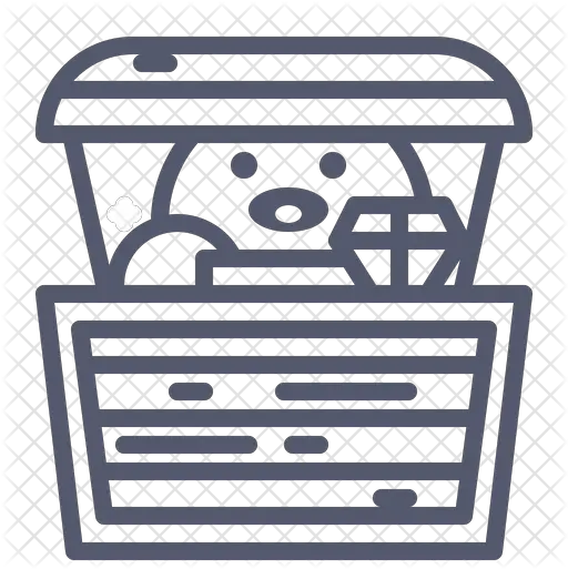  Free Treasure Chest Icon Of Line Style Kiosk Logo Png Treasure Chest Icon Black And White