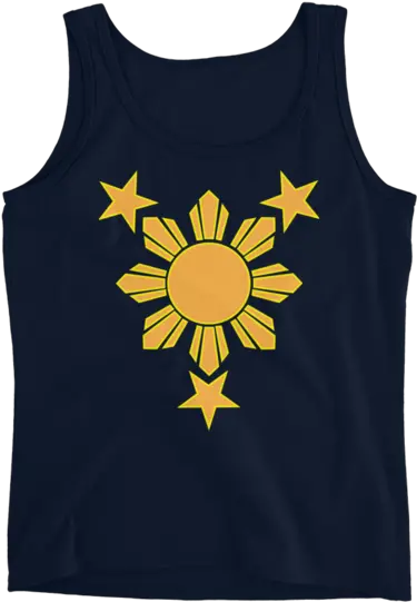  3 Stars And A Sun Filipino Pinoy Pinay Ladiesu0027 Tank Blue Flag With 6 White Stars Png Three Stars Png