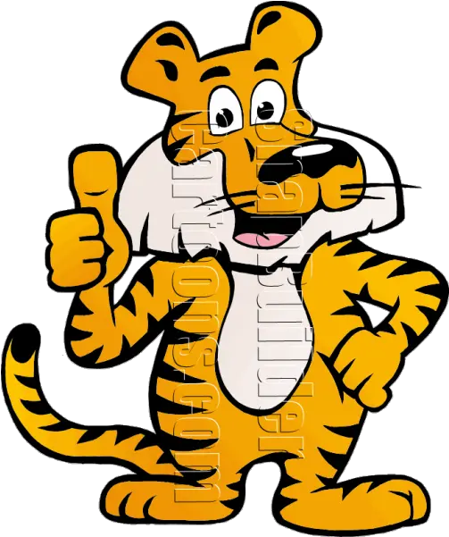  Tiger Standing With Two Thumbs Up New Chelsea Elementary School Logo Png Thumbs Up Logo