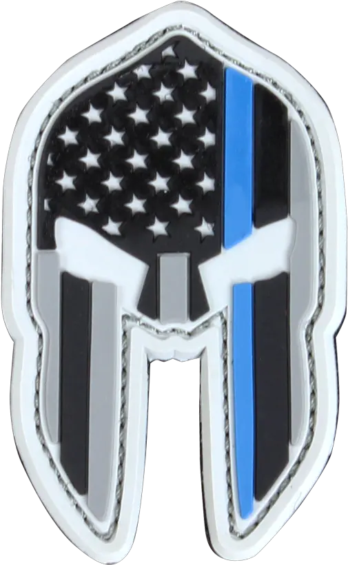  Pvc Thin Blue Line Spartan Helmet Patches 6pc Sticker Png Thin Blue Line Png