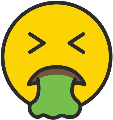  Face Vomiting Emoji Icon Of Colored Outline Style Emoji Vomit Face Svg Png Omg Emoji Png