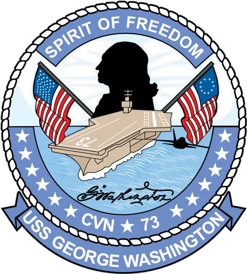  Navy Carrier Ship Cvn 73 Uss George Washington Sticker Uss George Washington Png George Washington Png