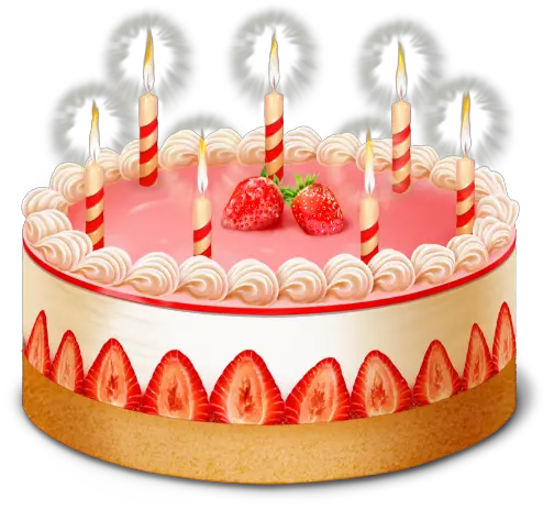  Cake Clipart Strawberry Cake With Candles Png Strawberry Shortcake Png