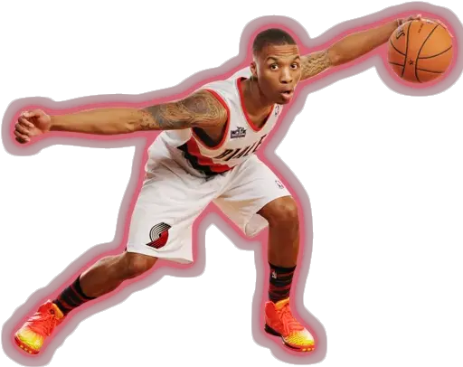  Basketball Stickers For Telegram Damian Lillard Pose Png Basketball Emoji Png