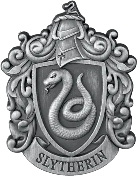  Slytherin Metal Crest Magnet Slytherin Necklace Png Slytherin Logo Png