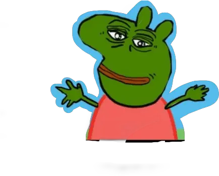  Peppapig Meme Sticker Pepe Frog By Laurenv427 Fictional Character Png Pepe Frog Transparent