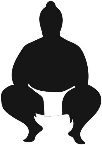  Squatting Sumo Wrestler Silhouette Summo Wrestler Png Wrestling Silhouette Png