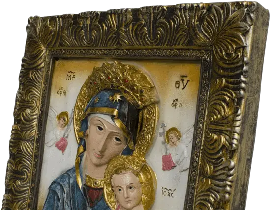  12 Godmother Mary With Jesus Christ Baby Religious Icon Picture Frame Png Christ Icon