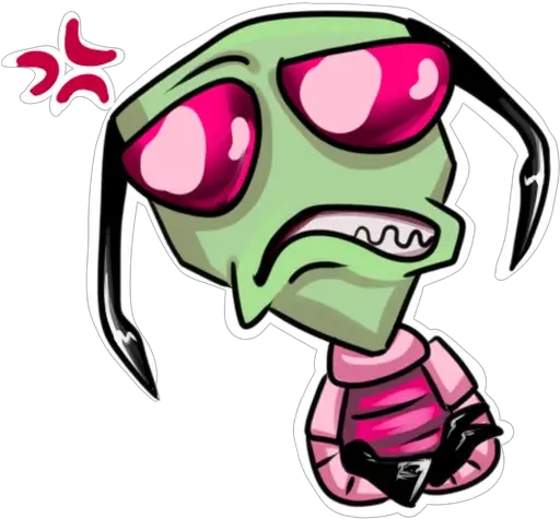  Invaderzim Telegram Stickers Fictional Character Png Zim Icon