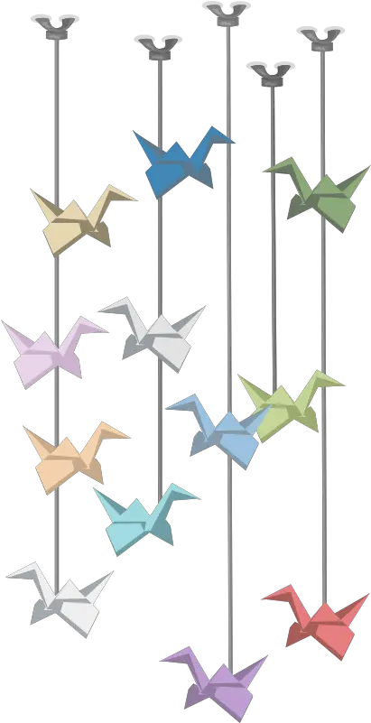  Openclipart Clipping Culture Transparent Hanging Paper Cranes Png Paper Crane Icon