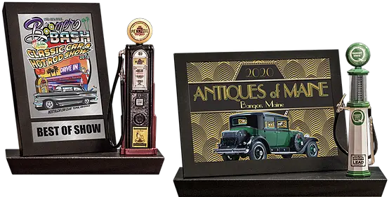  Gas Pump Awards Rallye Productions Dash Plaque Car Antique Png Gas Pump Png