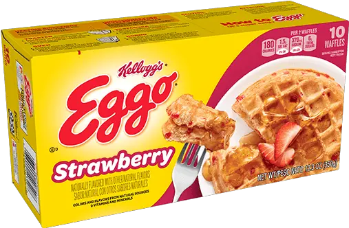  Kelloggs Eggo Strawberry Waffles Eggo Waffles Apple Cinnamon Png Waffle Transparent