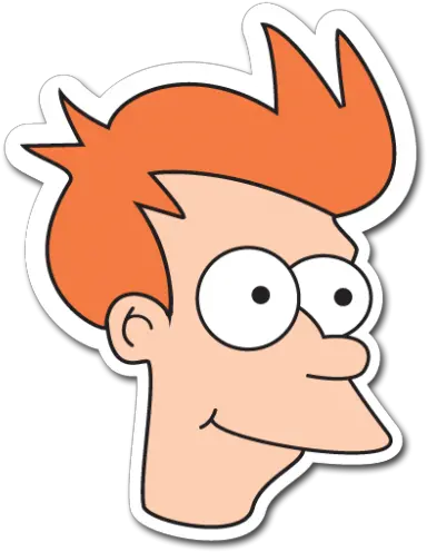  Fryhead Futurama Sticker Philip J Fry Png Futurama Logos