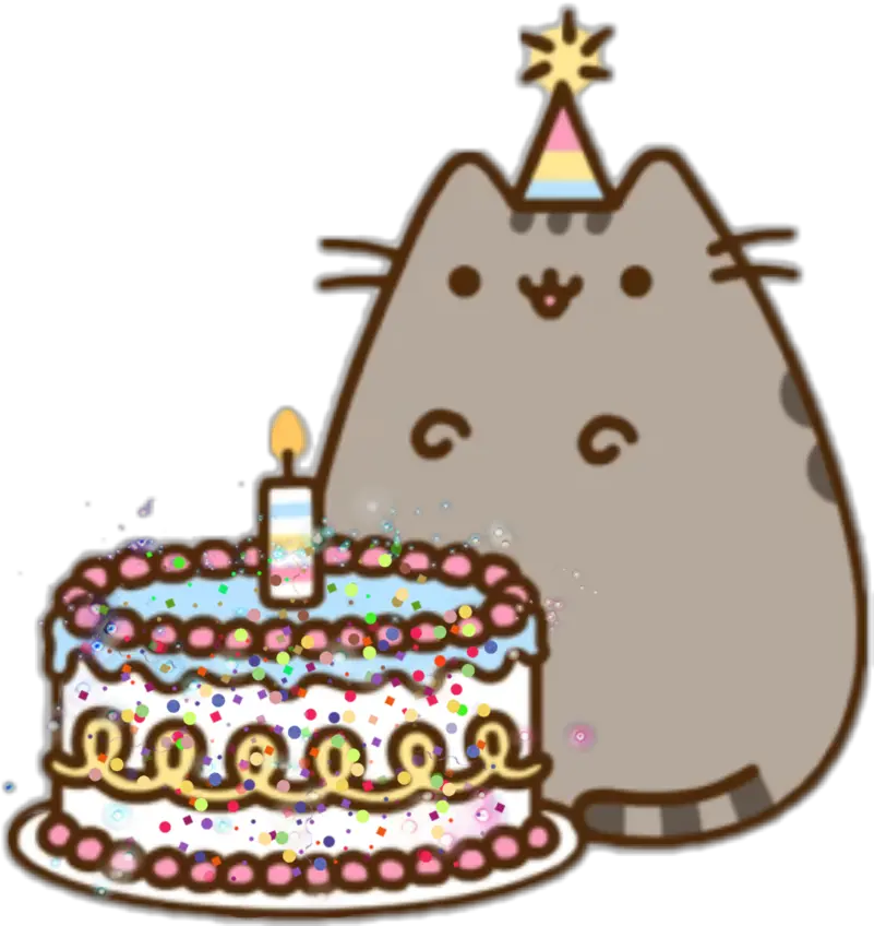  Pusheen Cat Birthday Cake Pusheen Cat Happy Birthday Png Pusheen Cat Png