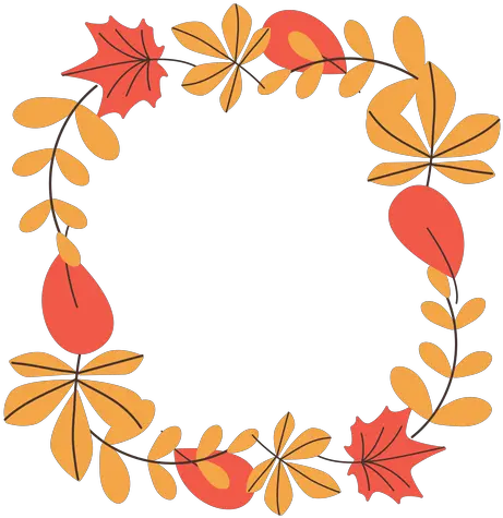  Transparent Png Svg Vector File Moldura Folhas Png Autumn Leaves Transparent