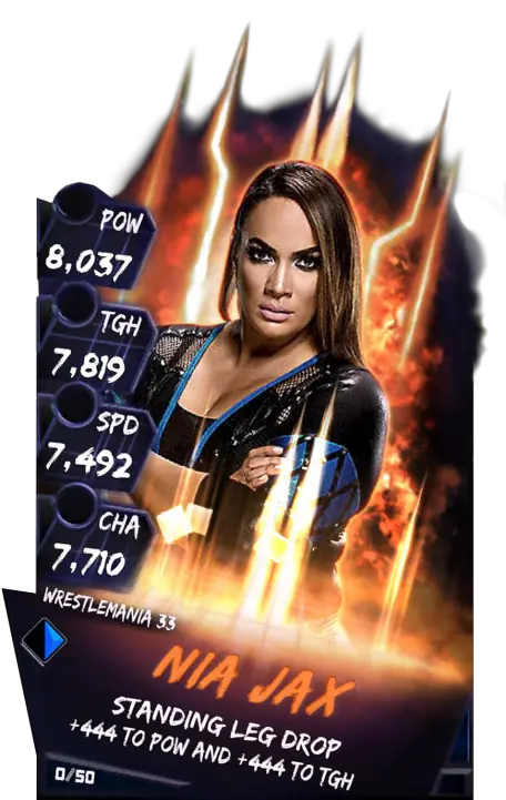  Nia Jax Wwe Supercard Chris Jericho Png Nia Jax Png