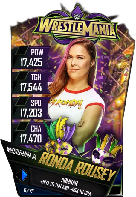  Ronda Rousey Wwe Supercard Wrestlemania 34 Png Ronda Rousey Png