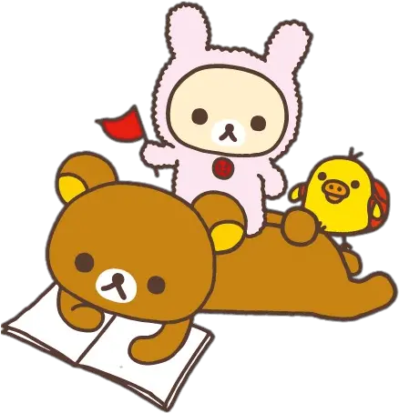  Friends Reading Transparent Png Rilakkuma Reading Png Reading Png