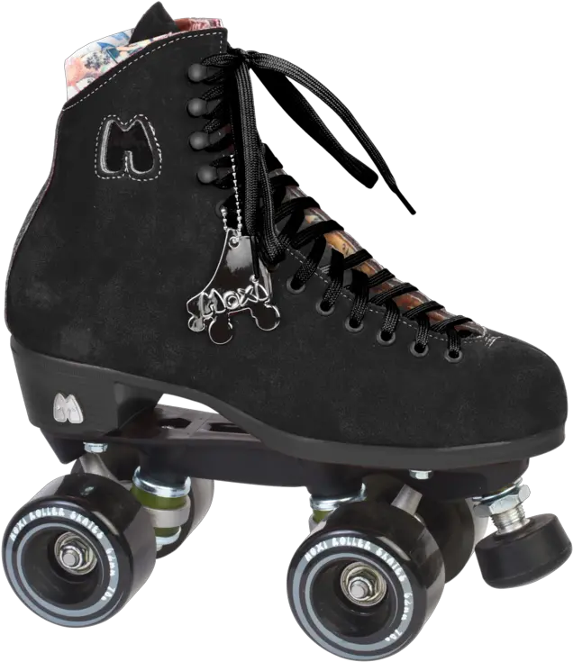  Classic Black Suede Moxi Lolly Roller Skates Black Png Roller Skates Png