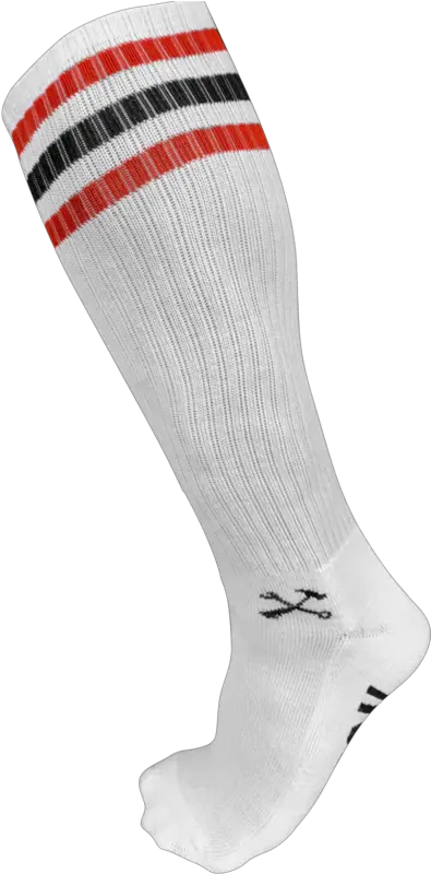  Tall White Classic Stripe Socks 3 Stripe Redblack For Teen Png Sock Png