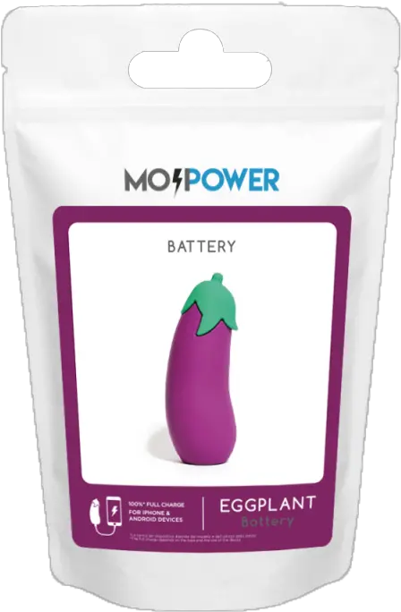  Mojipower Emoji Powerbanks Eggplant Plastic Png Eggplant Emoji Png