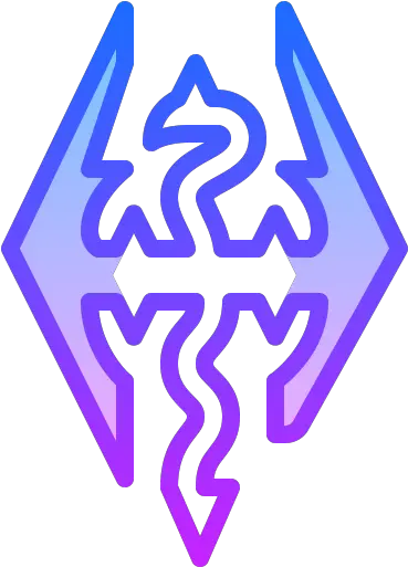  Skyrim Icon In Gradient Line Style Language Png Skyrim Windows Icon